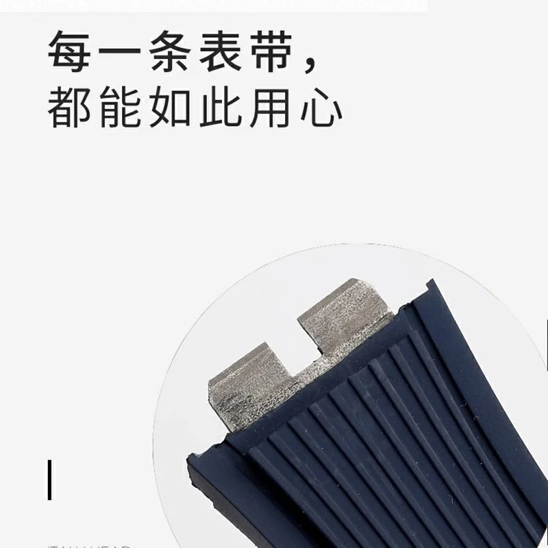 Correa de goma fluorada para Hublot BIG BANG Hengbao 441 415 411 correa de reloj VITON de liberación rápida para hombre pulsera FKM con hebilla plegable de 28*18mm