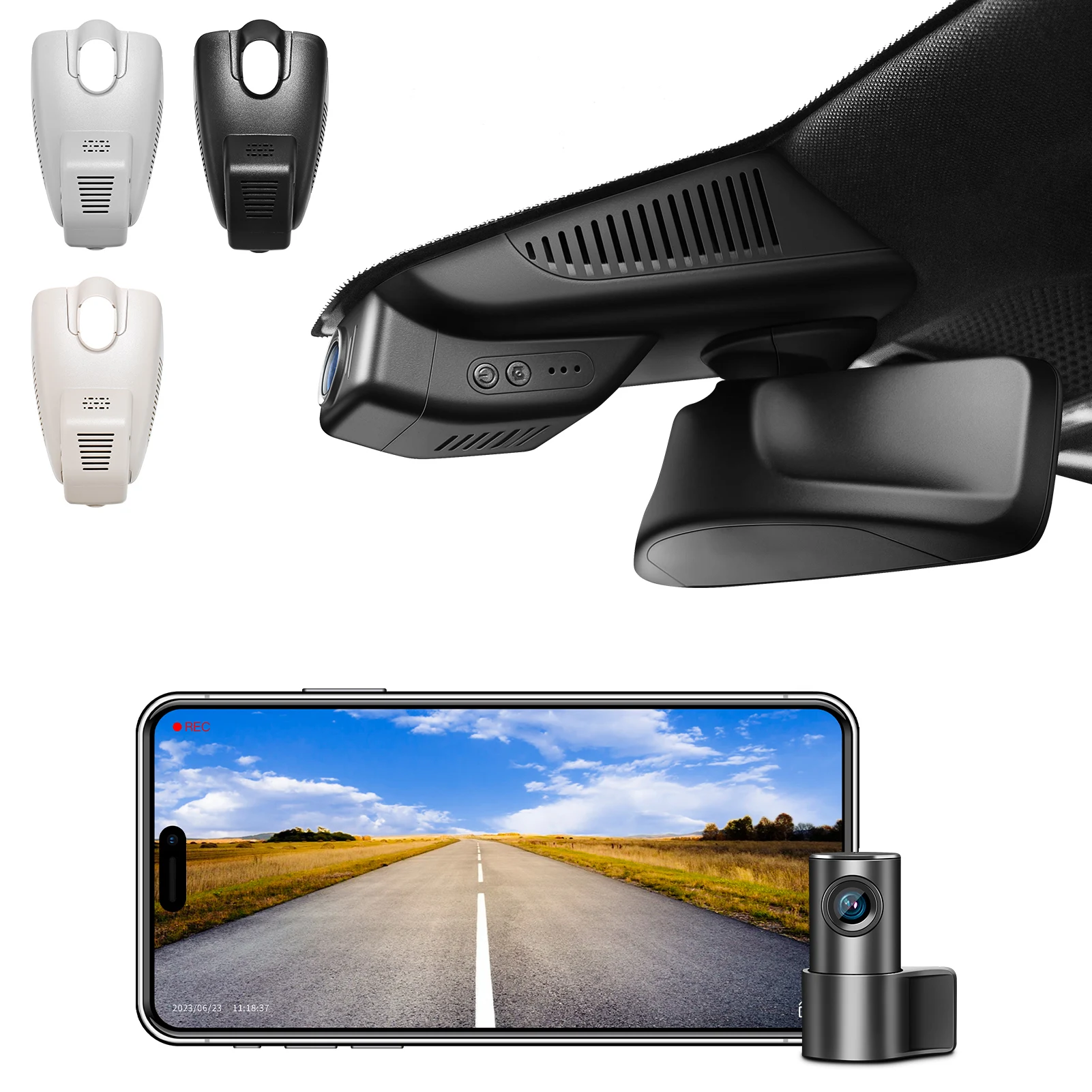 كاميرا داش 4K أمامية وخلفية لسيارة Mercedes-Benz C-Class Gen4 W/S/C/A 205 2015-2021 (الطراز A/B) مسجل سيارة WiFi APP GPS DashCam #1