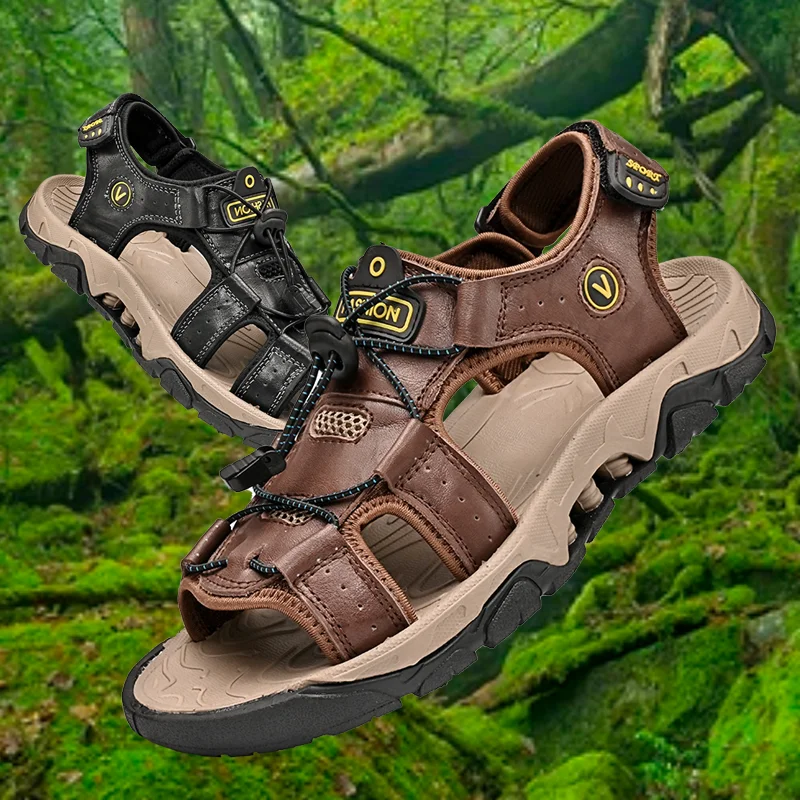 2024 summer new sandals men's large size beach sandals outdoor sports shoes leisure wading shoes