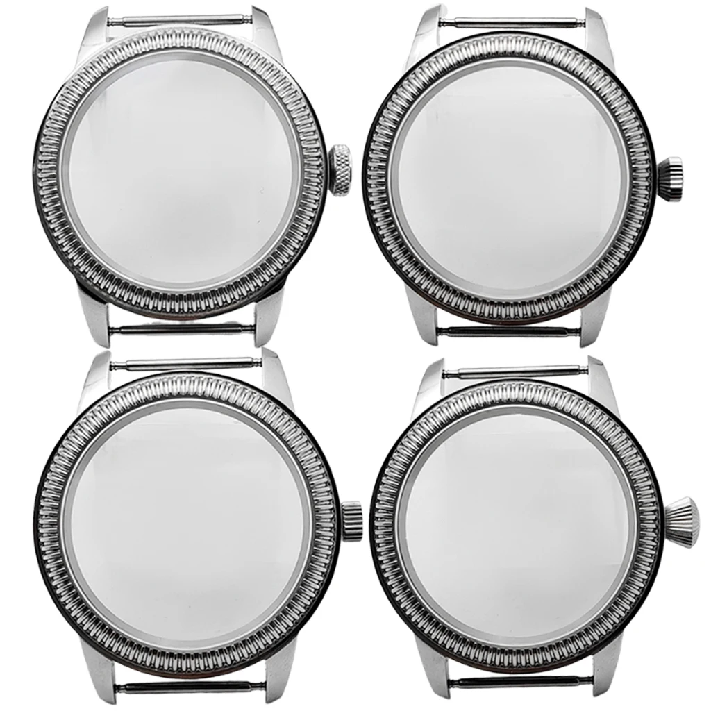 44 مللي متر الفضة 6497 ساعة حافظة الصلبة الفولاذ المقاوم للصدأ ل ETA 6498 6497 ST3600 حركة الساعات اكسسوارات أجزاء