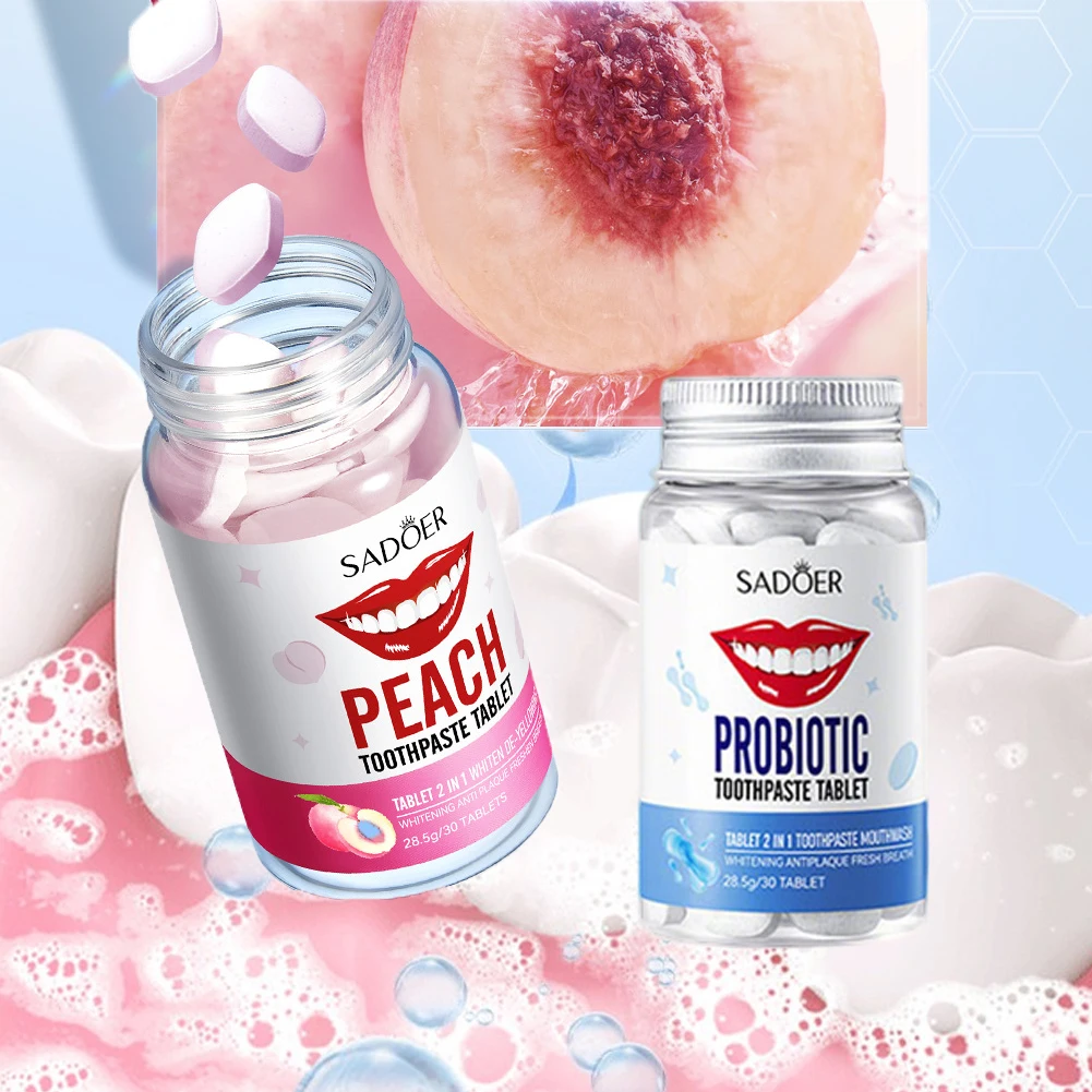 

10 Bottles Portable Solid Toothpaste Chewing Tablet Adult Oral Hygiene Tooth Clean Travel Breath Refresh Toothpaste Fruit Flavor