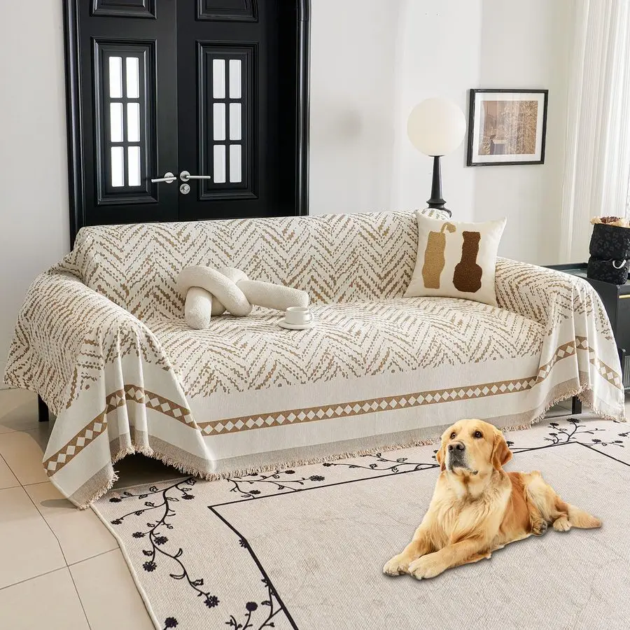 Non Slip Couch Cover Sofa Covers for 3 Cushion Couch Washable sectional Couch Covers for Dogs pet Furniture Protector Couch Cove