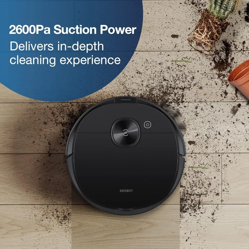 ECOVACS Deebot N8 Pro Robot Vacuum and Mop, Strong 2600Pa Suction, Laser Based LiDAR Navigation, Smart Obstacle Detection