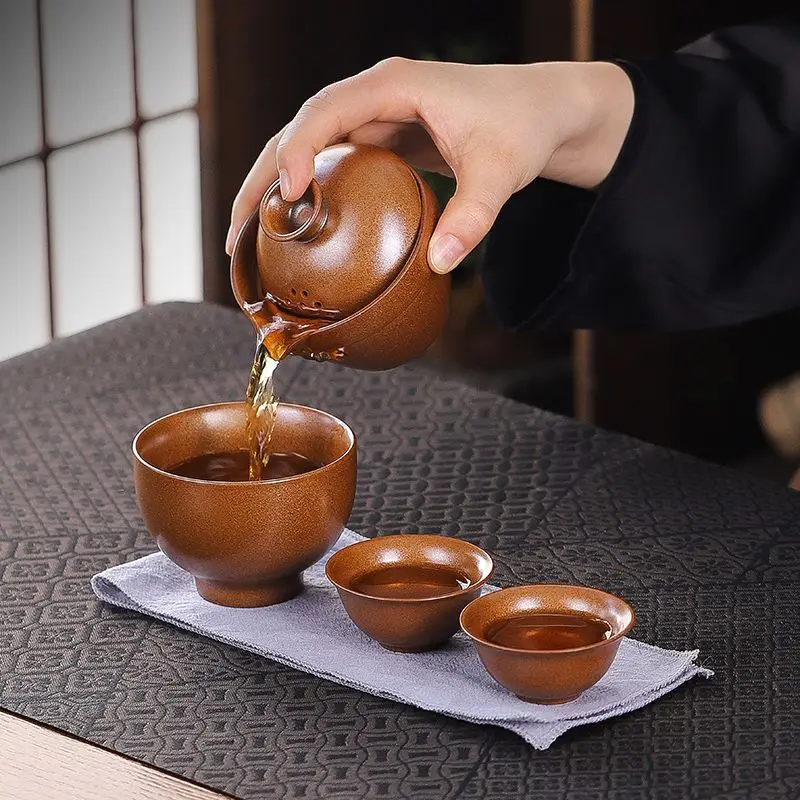 Upscale Tea Sets Ceramic Kung Fu Teaset Teacup Porcelain Service Gaiwan Tea Cups Mug of Tea Ceremony Teapot