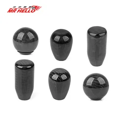 JDM Racing Real Carbon Fiber Gear Shift knob Manual Transmission Shifter Lever Knob Round Ball Shape Handle Knob