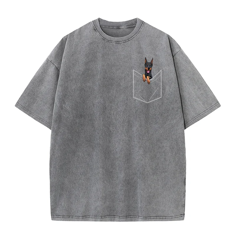 Cute Doberman Design For Man Doberman Pinscher T-shirt Men's Tee Shirt Short Sleeve Male Clothes