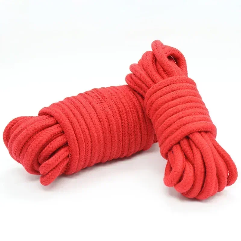 Corde de retenue de bondage épaissie pour couples, jouets sexuels SM, doux et confortable, tout coton, jeu sexuel, 5/10 m