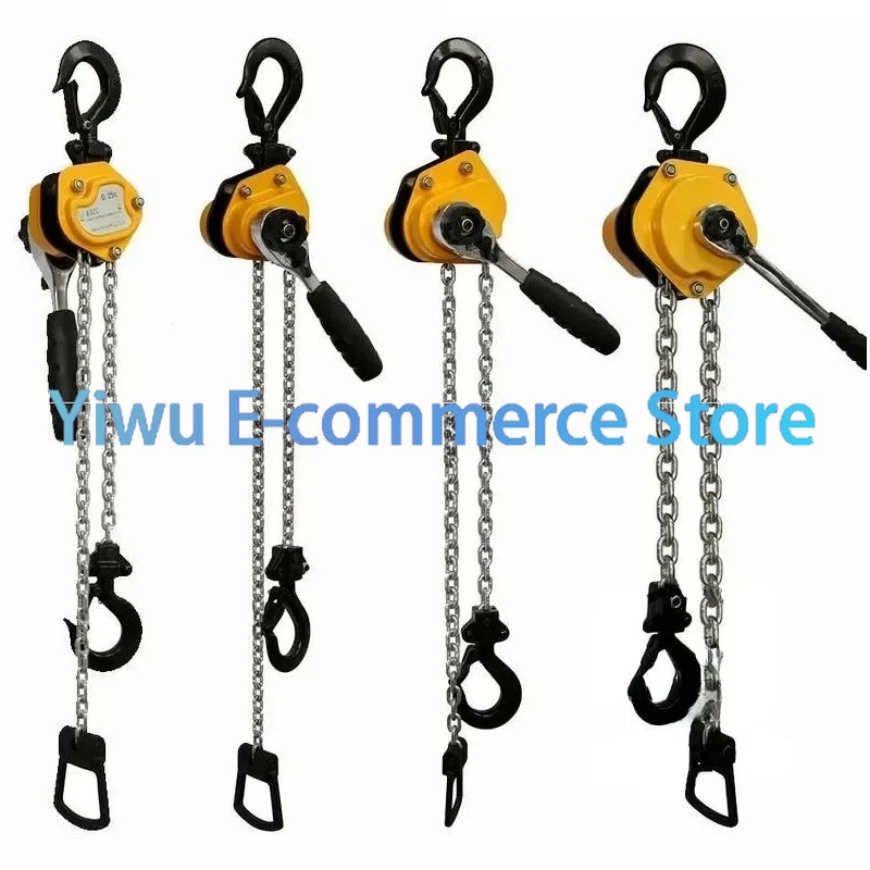 

Mini Hand Chain Hoist Hook Mount Capacity Lift Portable Manual Lever Block Lifting Hand-cranked Gourd 0.25/0.5 Ton 1.5/3Meter