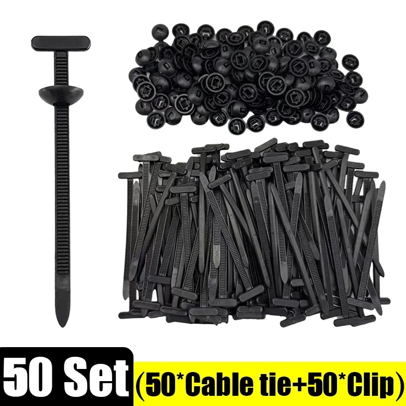 Universele Nylon Kabelbinder Gesp Auto Fastener Schroef Vervanging Clip Auto Spatbord Kofferbak Motor Guard Panel Draadbeheer Veilig