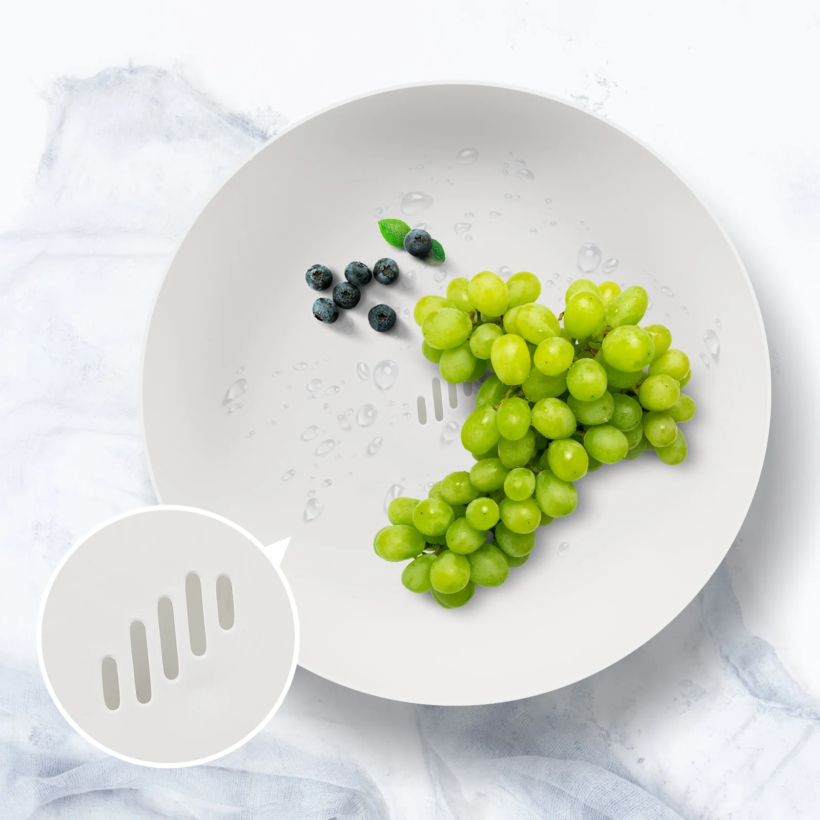 

Fruit Bowl High Base Stainless Steel Serving Tray For Kitchen Party Wedding Dessert Display Draining Basket Decorative