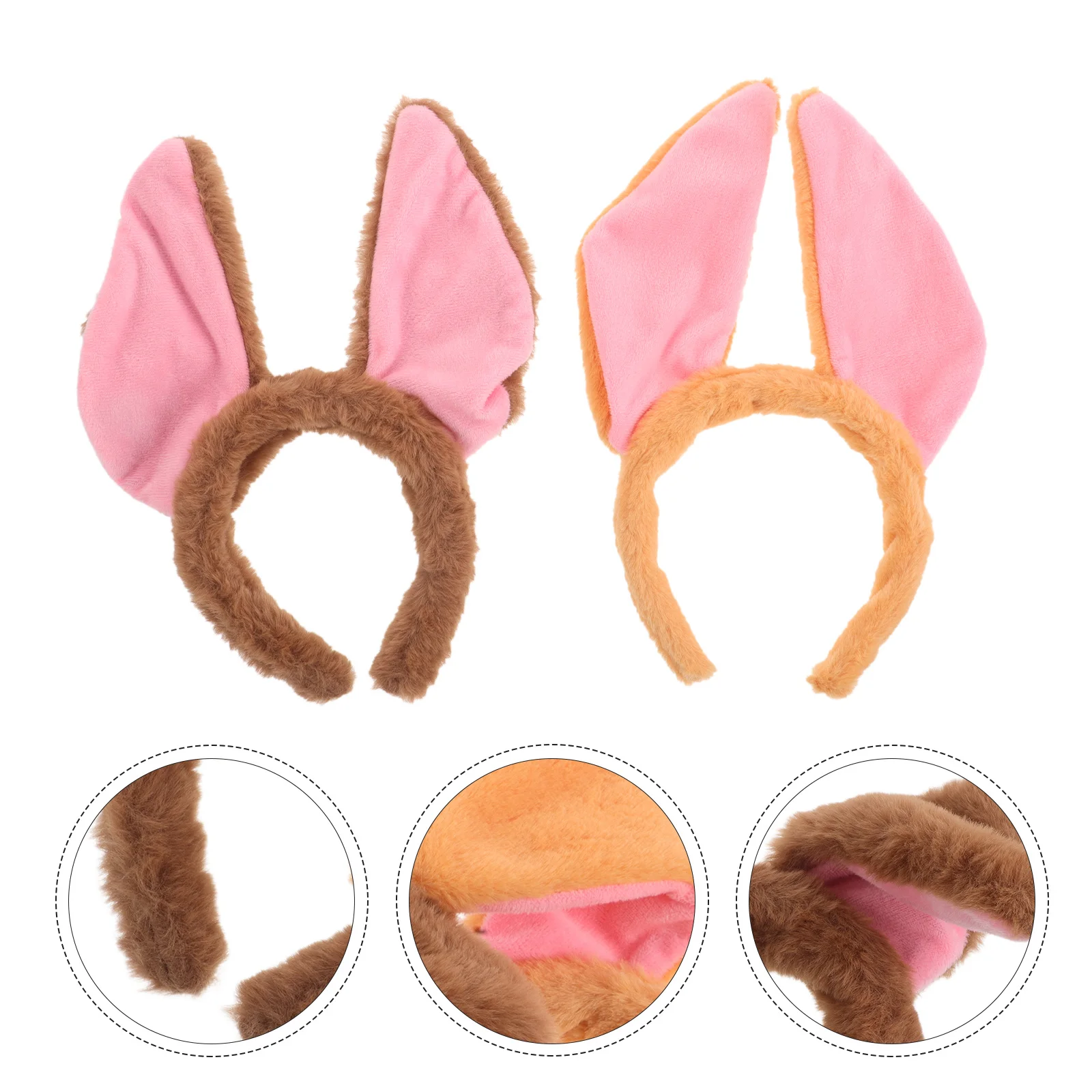

2Pcs Dog Ear Headband Halloween Costume Accessories Comfortable Lightweight Animal Ears for Pets Parties Cosplay Family Fun