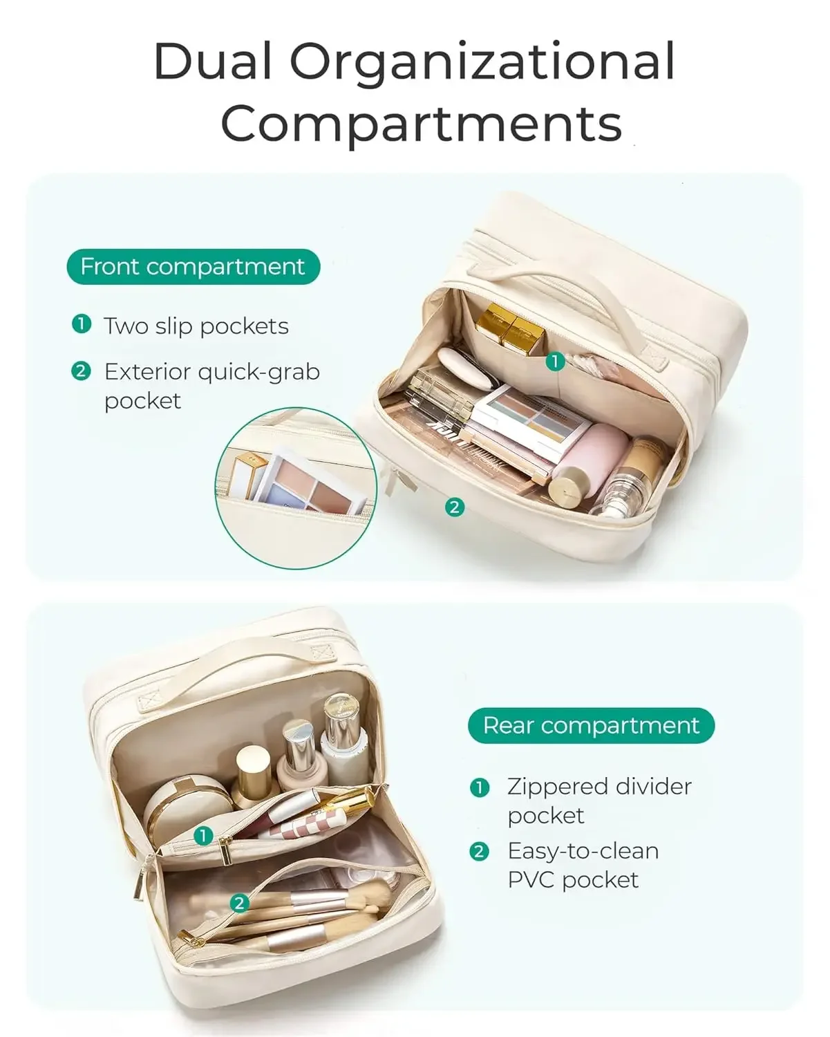 Kép 4: BAGSMART utazási Összeállítás Olvasottság Arcápoló szer Olvasottság számára Nők, wide-open Hordozható Csinál -ig Szervező számára Nők számára essentials Arcápoló szer toile