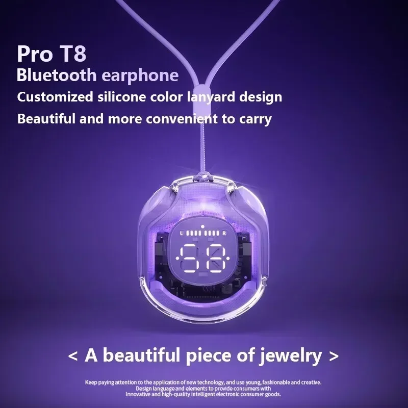 T8 سماعة بلوتوث لاسلكية سماعة بلوتوث لاسلكية LED الطاقة شاشة ديجيتال صوت ستيريو سماعات لاسلكية لشاومي