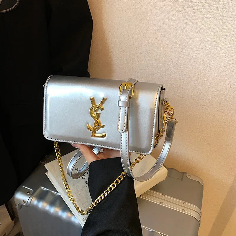 

2025 Trending Retro Square Bag - Luxury Designer Shoulder Purse for Women, Premium Vegan Leather Crossbody with Gold Hardware