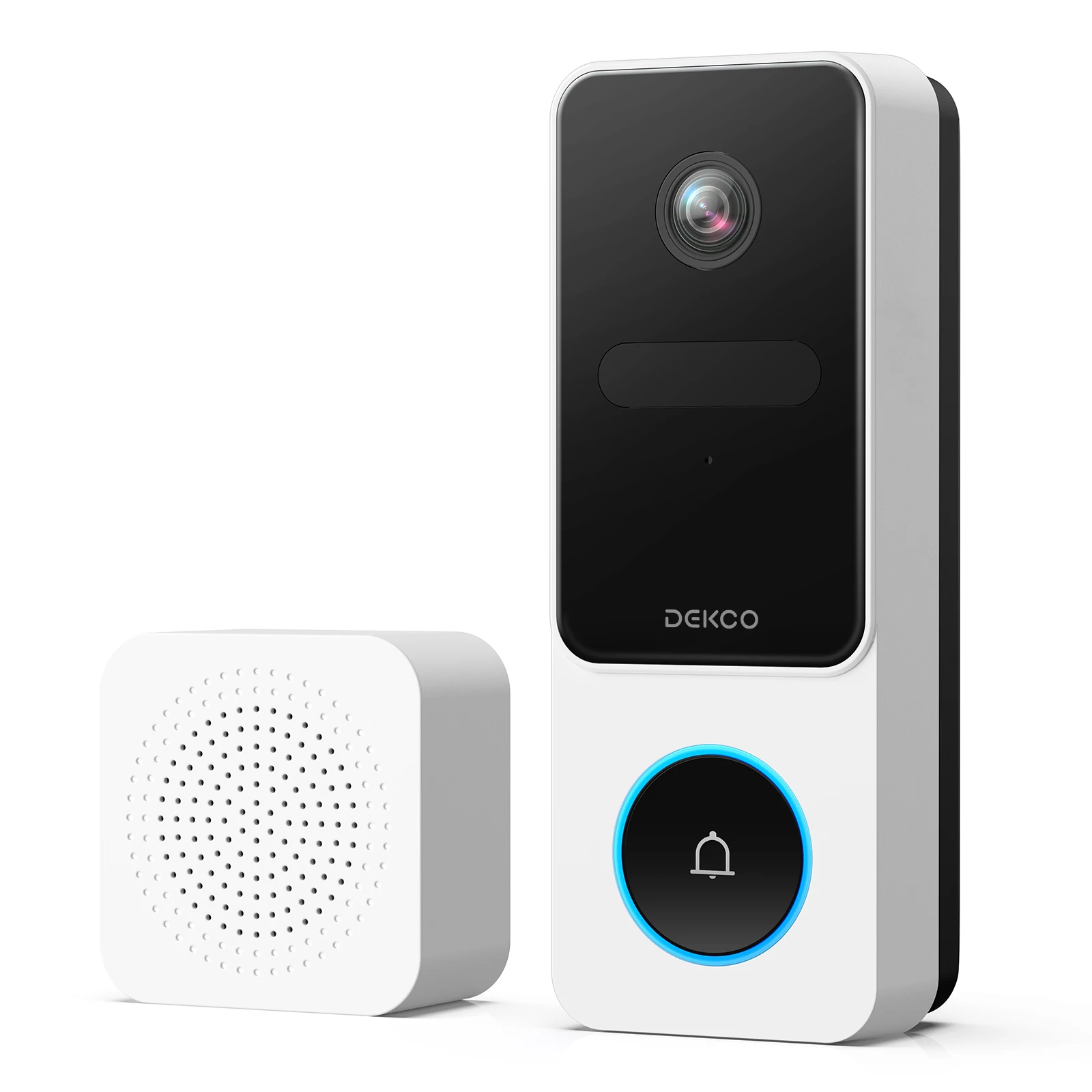 Dekco 3MP Draadloze Deurbel Video-intercom Buiten 2.4G Wi-Fi Slimme Deurbel met Chime Menselijke detectie Ondersteuning Alexa Deurbel