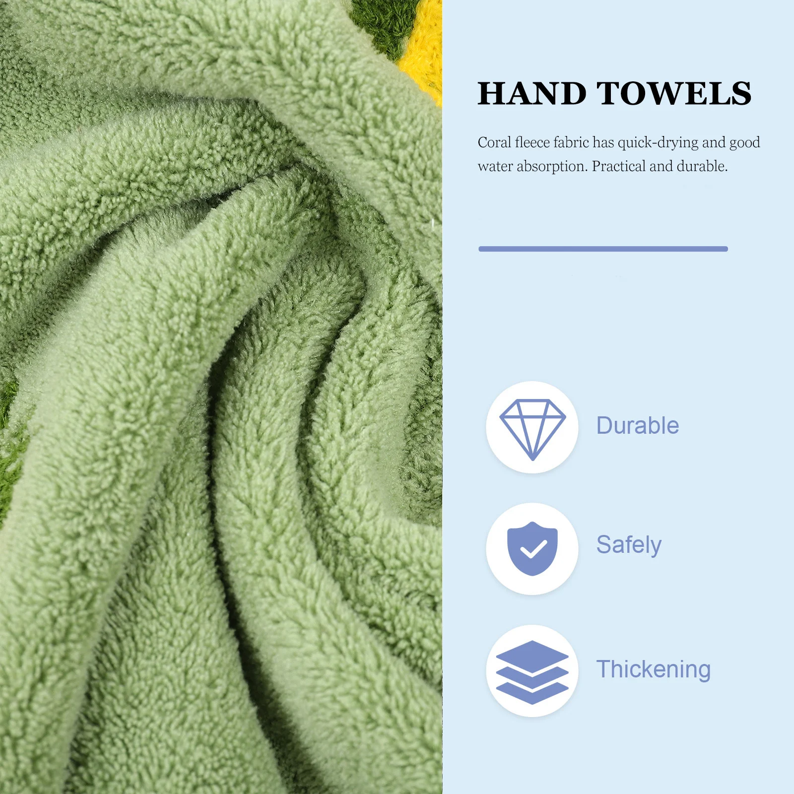 

2Pcs Printed Fruit Pattern Coral Fleece Hand Towels Excellent Water Absorption Towel for Kitchen Cleaning Reusable Wash Cloths