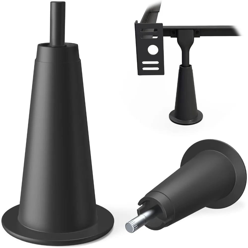 

6 Pcs 5'' High Rise Bed Frame Risers, Heavy Duty Stem Bed Frame Feet with Socket Sleeve to Replace,Lift by 5 Inches (Fits Both ½