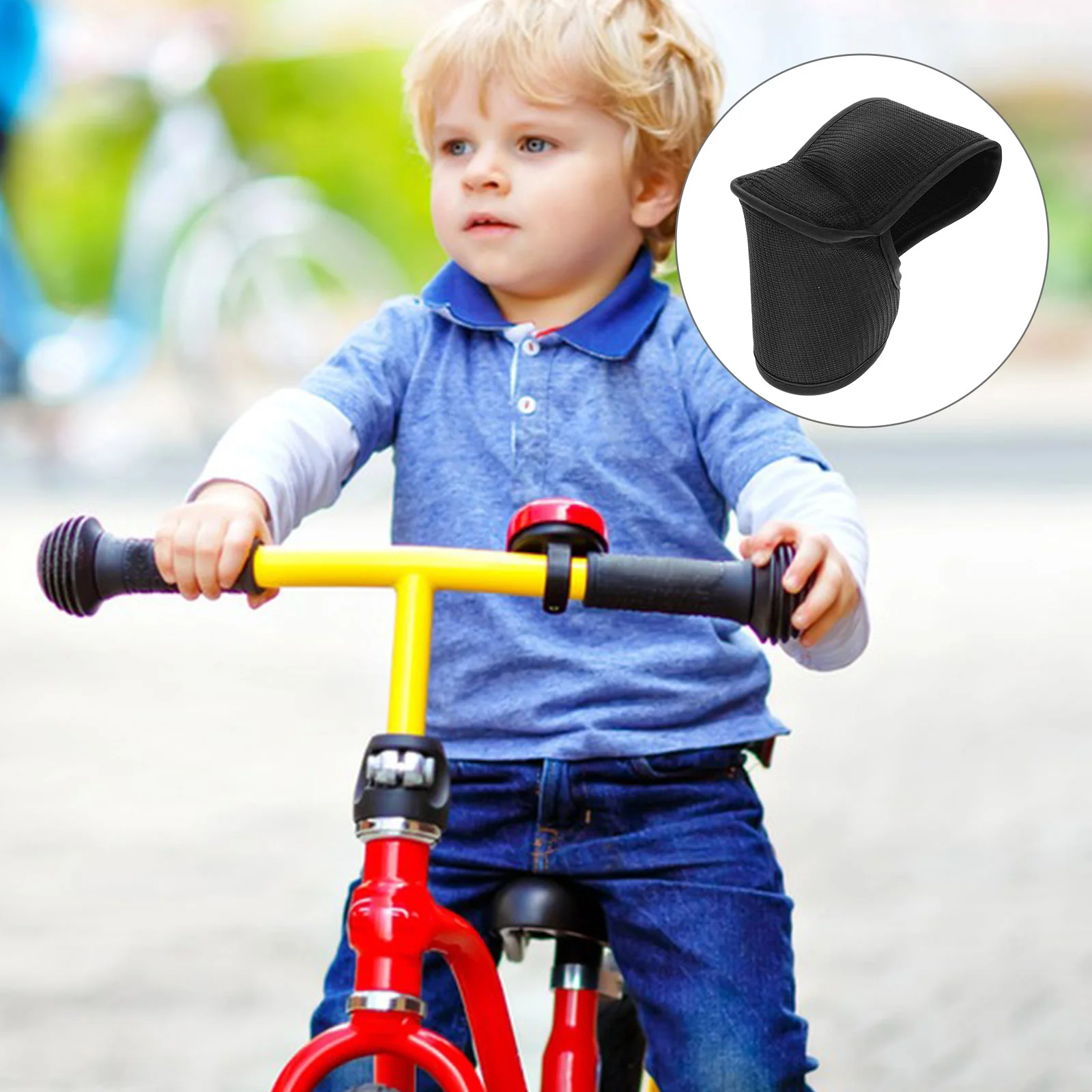 

Chest Protector Black Motorcycle Covers Pad Child Stroller Handle Cover Grip Handlebar Grips Universal Fit