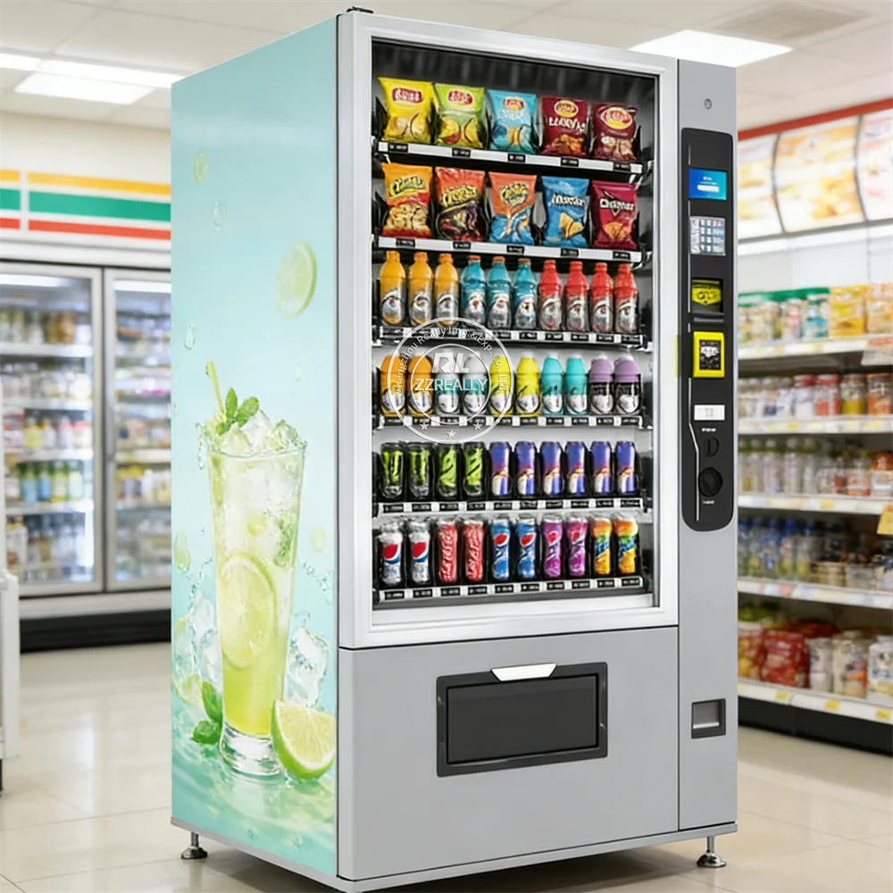 High Capacity Combo Drink Snack Vending Machine Automatic Beverage Snack Self Service Vending Machine