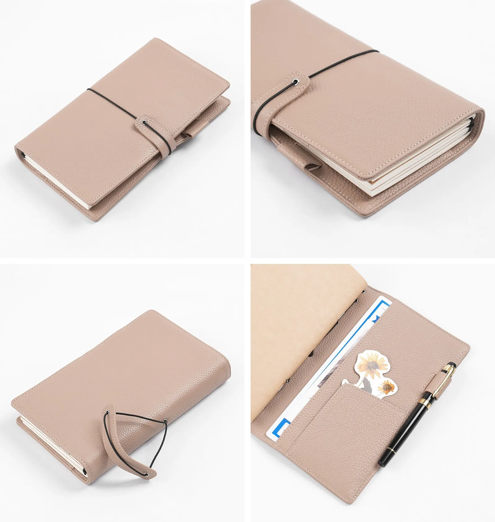 Moterm Traveler Notebook Refillable Planner Cover - Organizer ze skóry naturalnej w standardowym rozmiarze, dziennik podróżny Elite — zdjęcie produktu 3