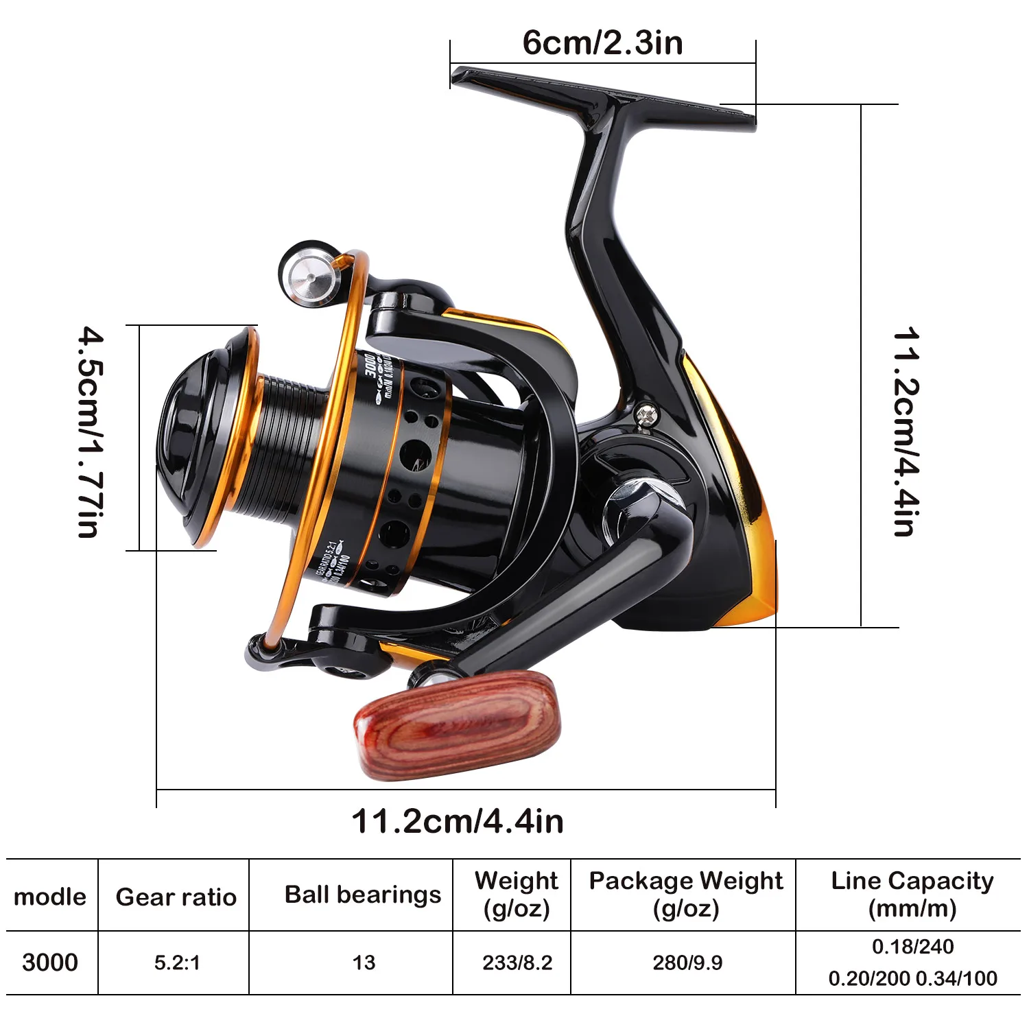 Sougayilang 3000 Size Spinning Fishing Reel 13BB 5.2:1 High Speed Ratio  Cork Handle Fishing Reel MAX Drag 5KG Carp Fishing Reel - AliExpress 18