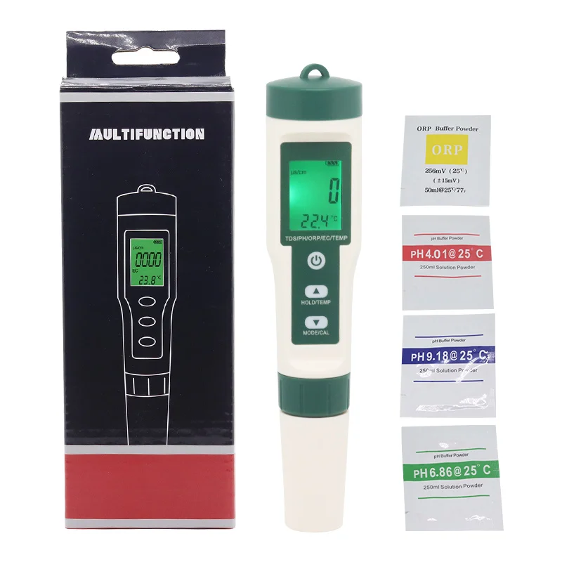 10 in 1 PH/TDS/EC/SALT/TEMP/S.G/ORP/H2/Fertile/Resistivity Water Quality Monitor Tester for Pools, Drinking Water, Aquariums