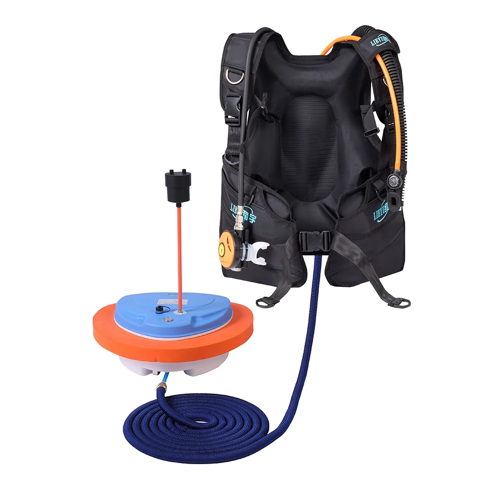 New Scuba Diving Snorkel Equipment Trap Mobile Ventilator Support Deepest To10M Time 2.7-5H