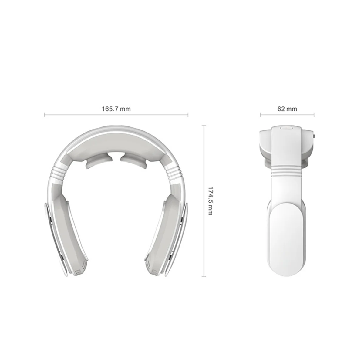 Подвесной шейный вентилятор, Кондиционер без листьев с шейным ободом, охлаждающий массажер с подогревом, горячий компрессор, Вибрационный массажер, C