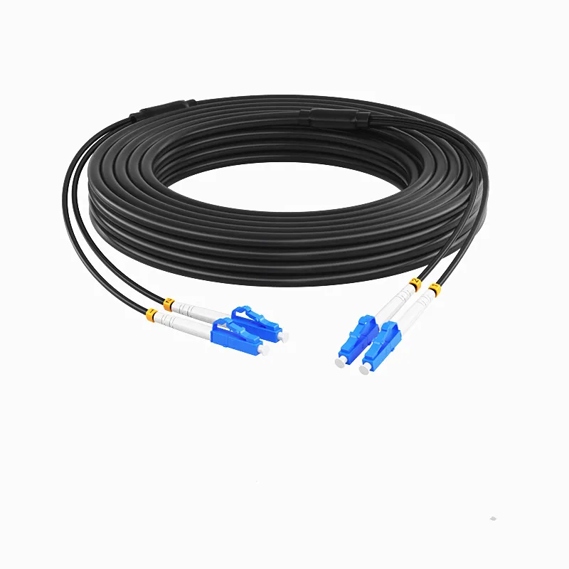 Armored Fiber Optic Patch Cord, Single-Mode Single-Core,2Core,Pigtail Fiber Optic Cable,Extension Cable for Server Room,80m,100m