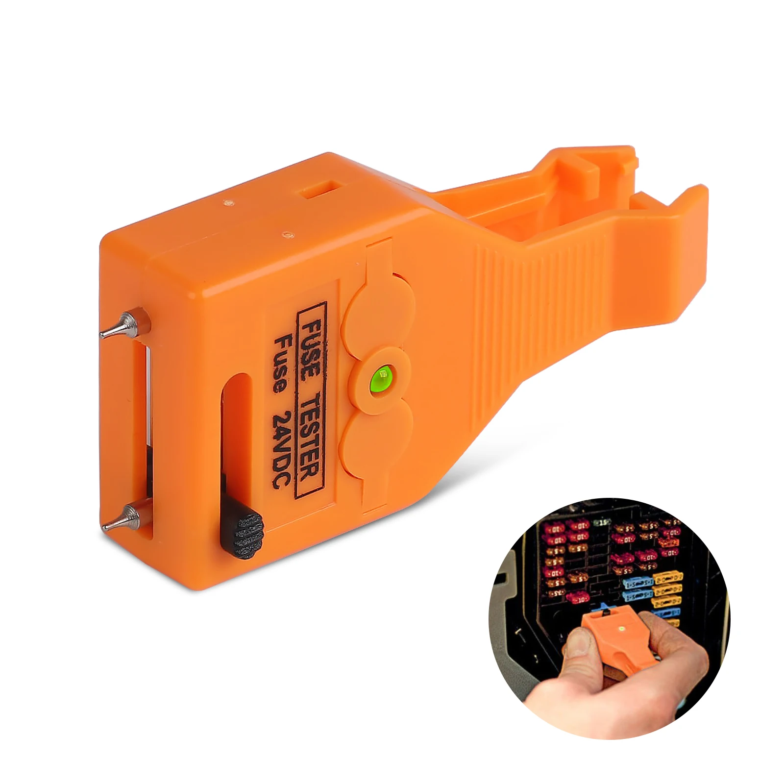 

Fuse Tester DC 24V Automotive Tester Blade Puller Multi-Functional Car Checker Puller Removal Tool for Mini/Standard Blade