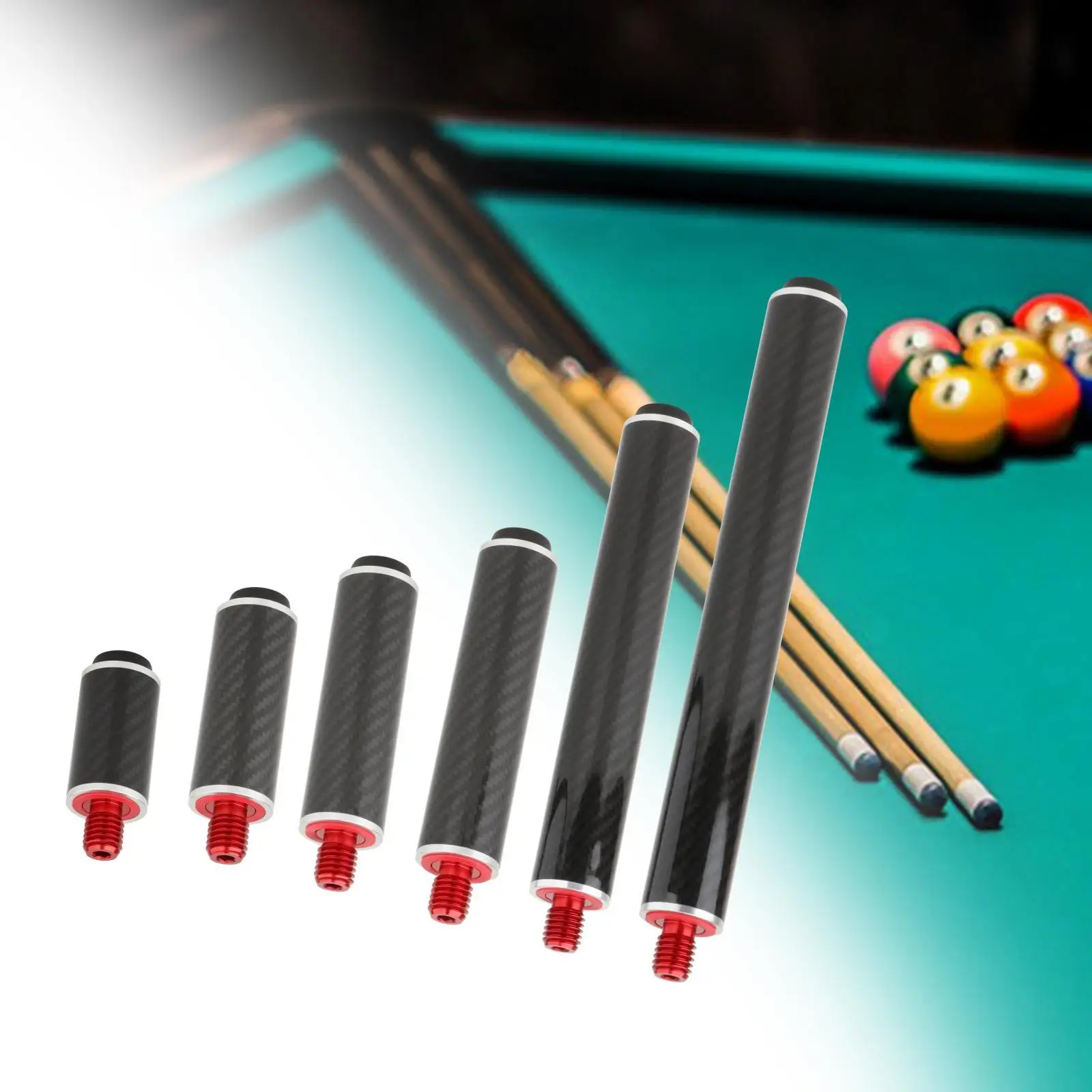 Cue End Extender Billiards Pool Cue Extension Games Beginners Billiard Connect Shaft Professional Snooker Cue Stick Dia 1.3in