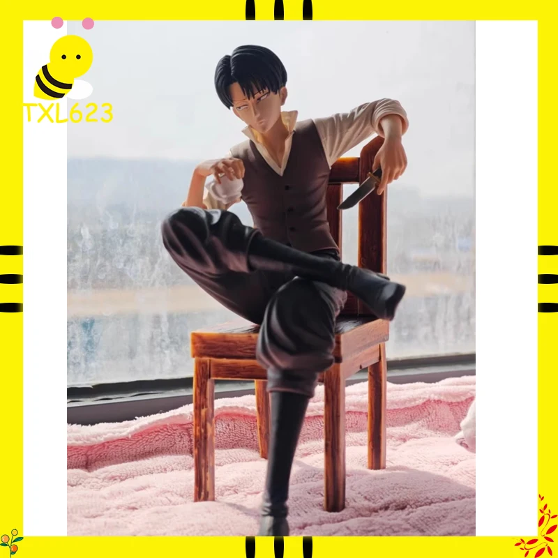 

Фигурка Леви Аккермана GK из аниме «Атака Титанов», сидячая поза, коллекционная статуэтка из смолы