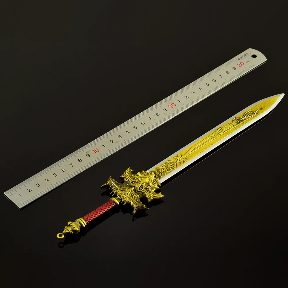 30cm/11,81 pulgadas, creación de dioses, 12 espadas divinas, colección de armas antiguas, adorno de aleación "espada jueta", exhibición de escritorio, regalos para niños