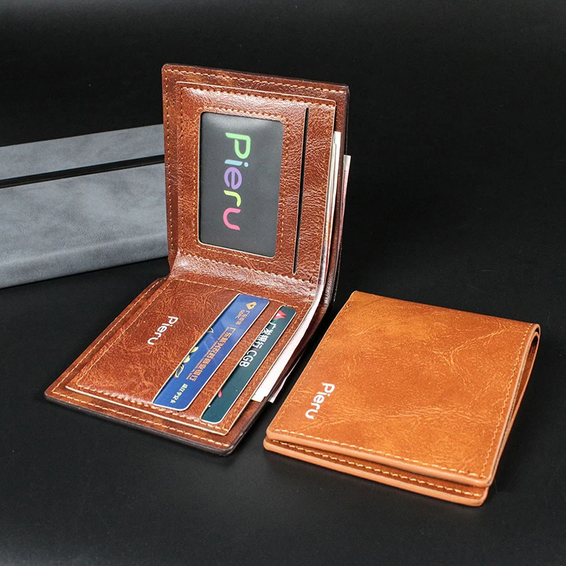 Vintage Men Wallet PU Leather Brand Luxury Wallets Short Holder Clip Credit Card Money Bag