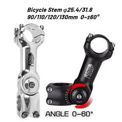 Bicycle Adjustable Stem 25.4/31.8mm Bicycl Handlebar Riser MTB Power Aluminum Stem Off Road Mountain Bike Accessori Parts