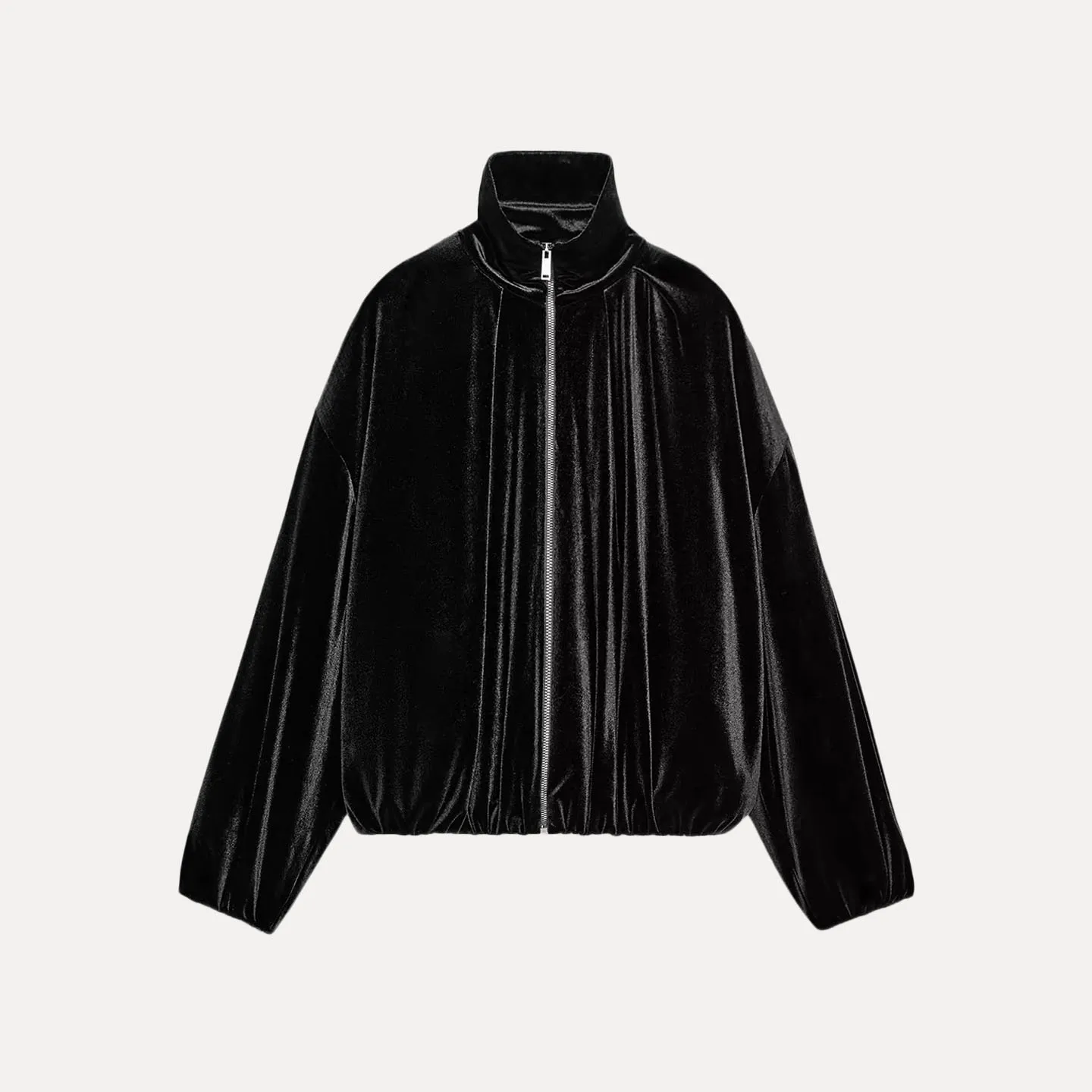 Veste Courte Aviateur Simple et Tendance pour Femme Z, Nouvelle Collection 2025, Coupe Droite, Fermeture Éclair, Sans Capuche