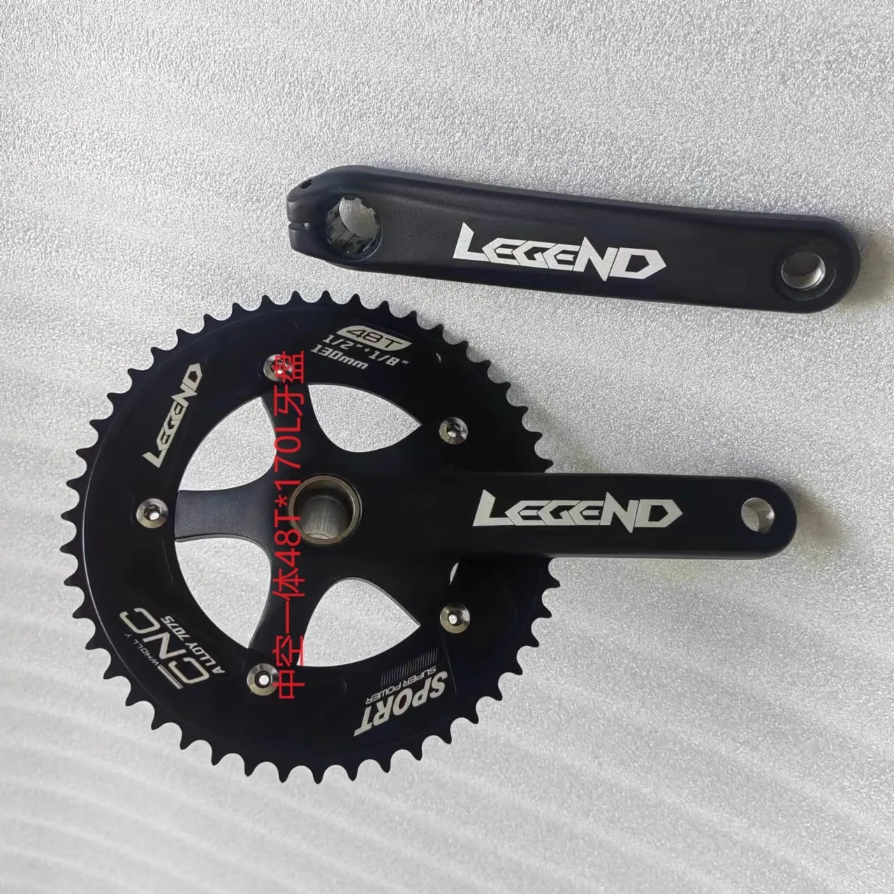 Bicycle Crankset Aluminum Alloy 44T 46T 48T Chainring Chainwheel For Fixed Gear Bike Single Speed Customize Cycling Accessories