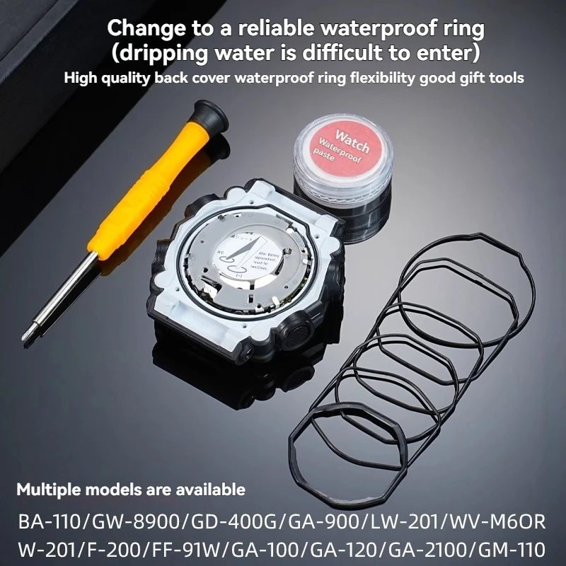 For Casio Watch Back Cover Waterproof Ring Sealing Ring DW-5600 GA-110 EQB-900 EQB-500 GG-1000 GA-1000 GA-1100 GST-B200 GST-B400