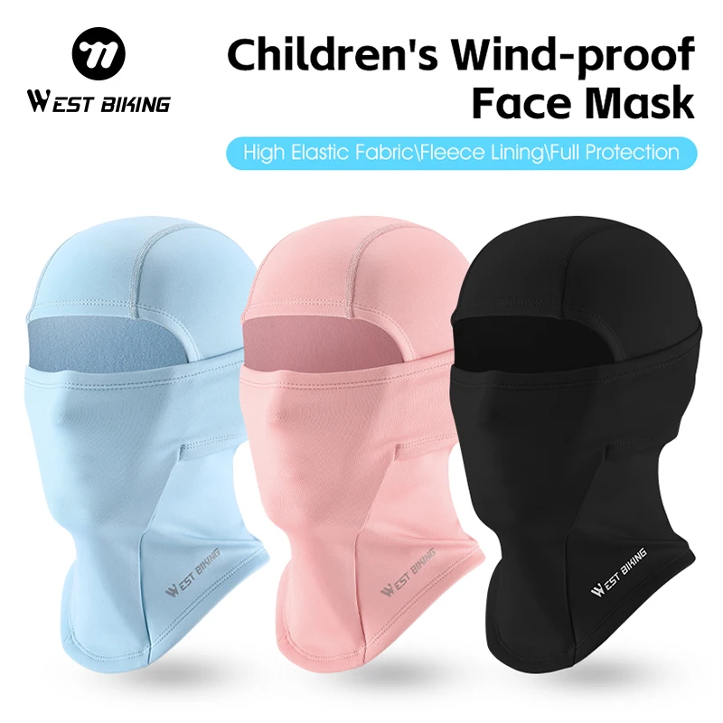 WEST BIKING Cycling Mask Autumn Winter Children's Windproof Face Mask Skin Friendly Fabric Breathable Bicycle Helmet Lining