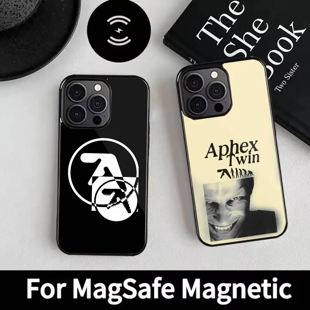 

Aphex T-Twins Grips Phone Case For iPhone 17 16 15 14 13 12 Pro Max Plus for Magsafe Mirror Wireless Magnetic Cover