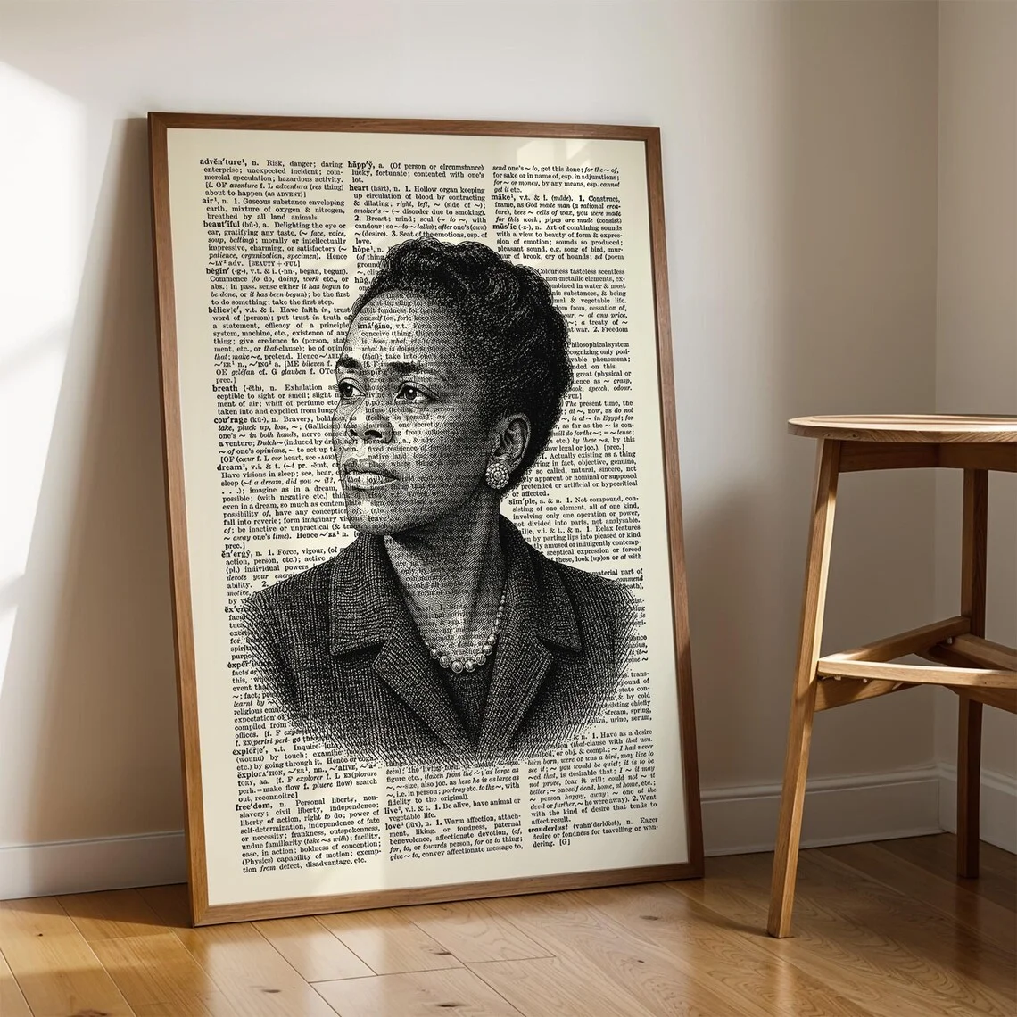 Ella Baker Dictionary Art Print Civil Rights Wall Art Feminist Portrait