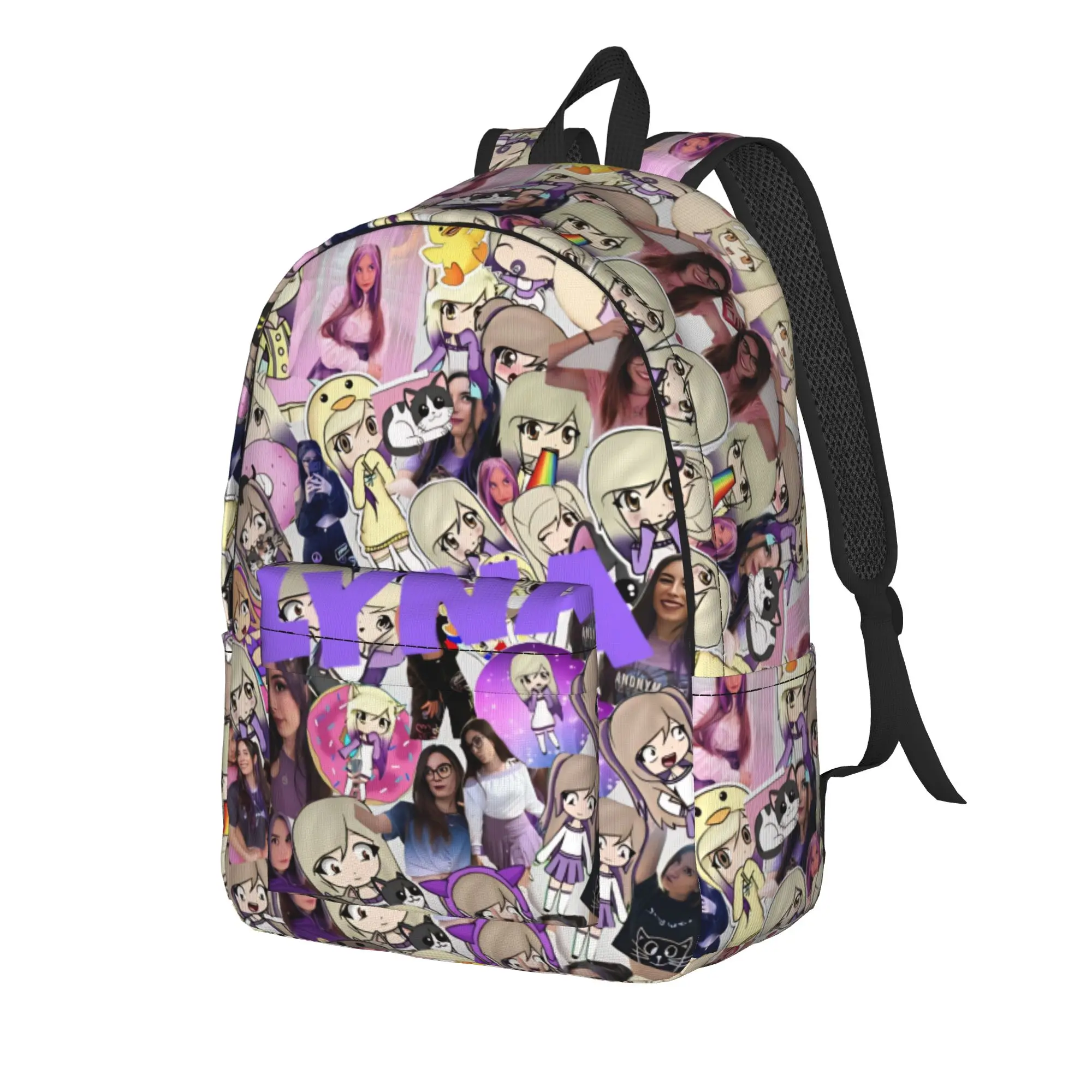 Dense Real Mix Collage Lyna Vallejos  Cool Backpack Outdoor Student Business  Daypack Laptop Computer Shoulder Bag