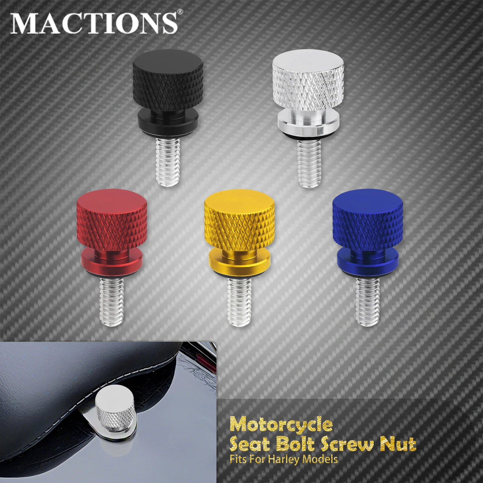 

Motorcycle Rear Fender Seat Bolt Quick Release Mount Screw Nut Kit For Harley Touring Road King Softail Sportster XL883 XG Dyna