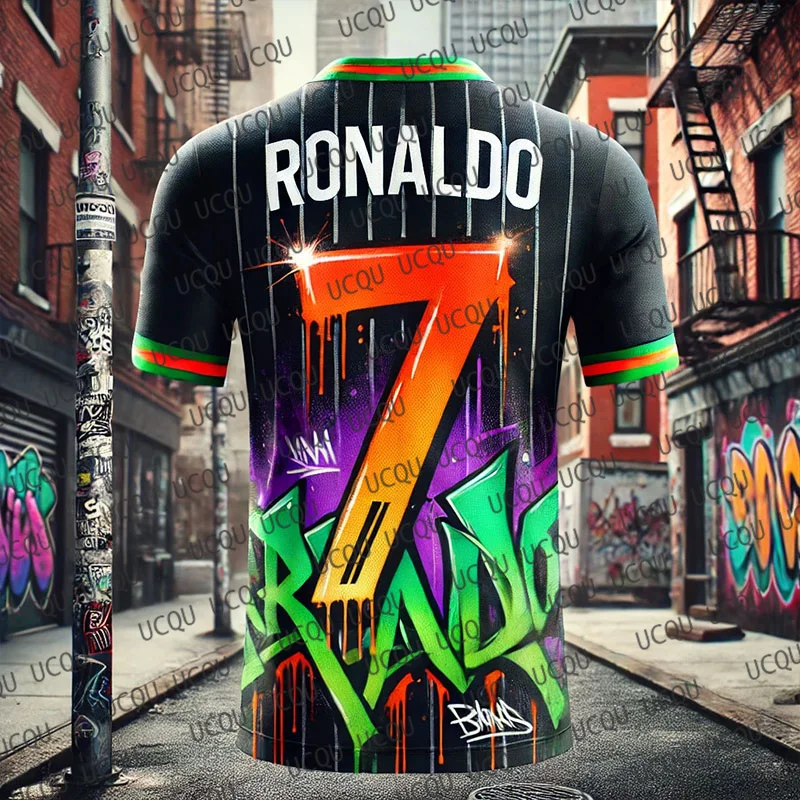 Chatgpt edição especial ronaldo no7 camisa de futebol respirável