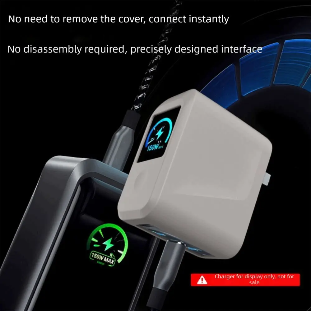Shockproof Silicone Case Solid Color Dustproof Protective Case Soft Portable for Anker Prime Charger（160W 3Ports Smart Display）