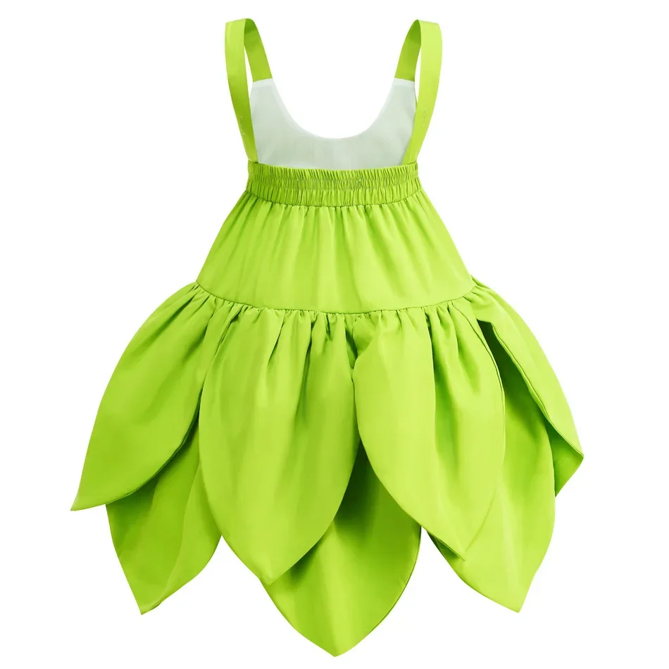 Tinkerbell Dress Girls Halloween Costumes Kids Girl Green Fairy Princess Fancy Tinker Bell Dress Birthday Party