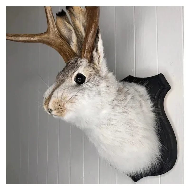 Easter Gift Bunny Head Antlers Decoration Wall Hanging Animal Head Wall Decor Deer Head Wall Mount, Deer Head Animal Wall Mount,