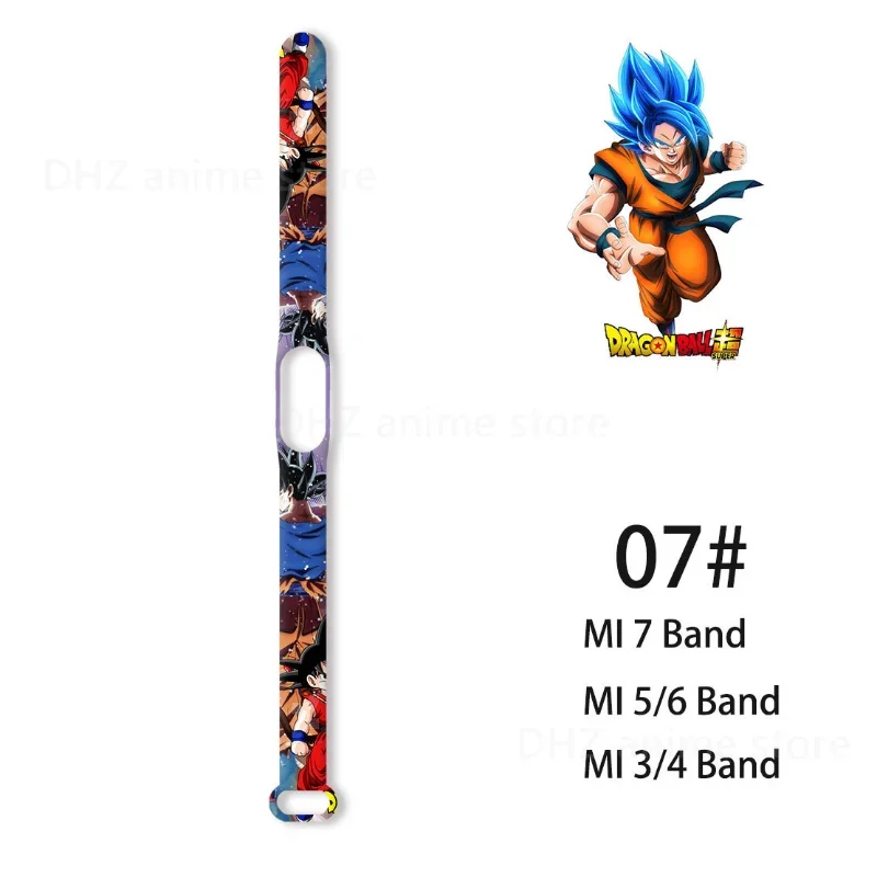 Dragon Ball Son Goku Silicone Strap for Xiaomi Mi Band 7 6 5 3 4 Fashion Animation Bracelet Replacement Wristband for Mi Band