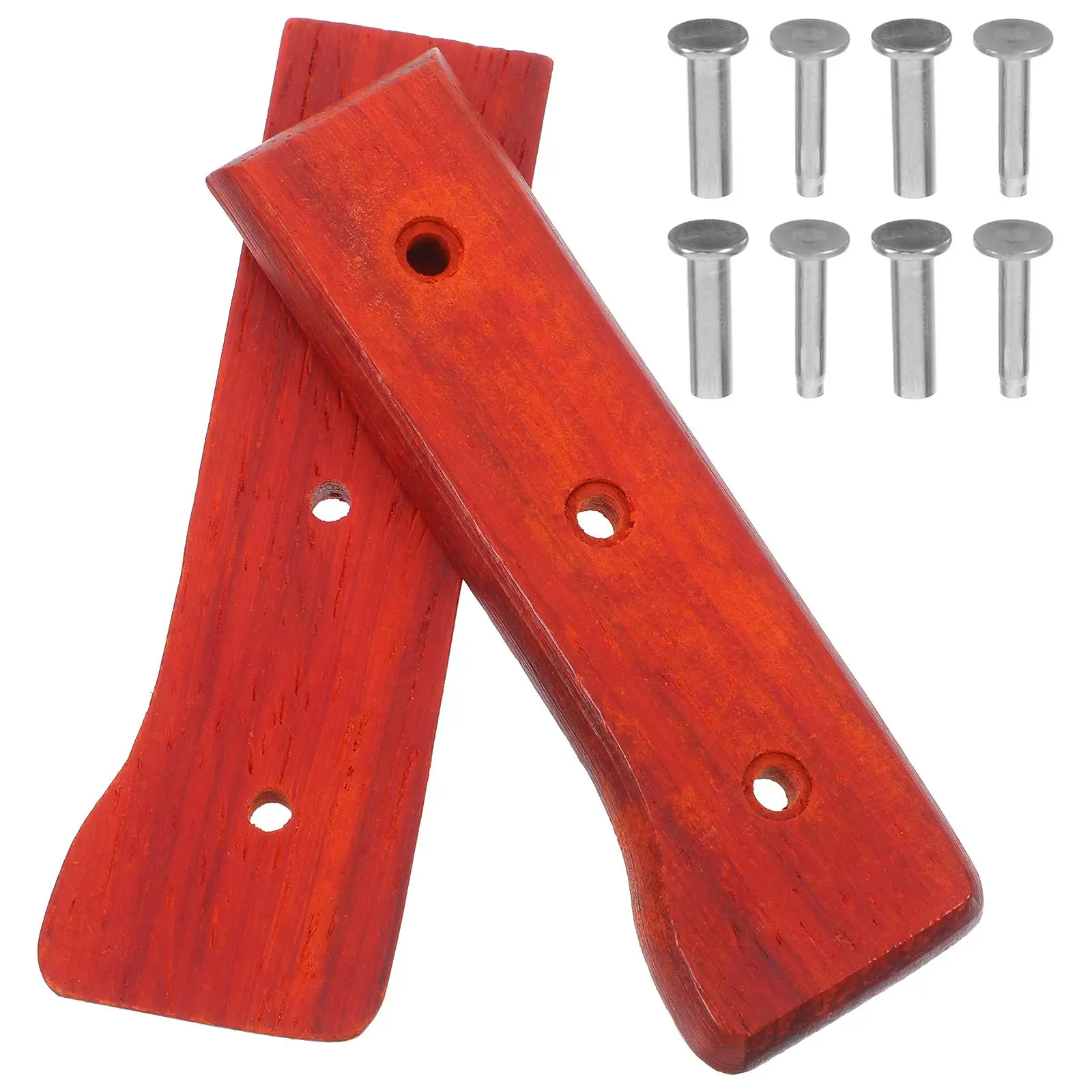 

Ручка ножа из красной груши с хвостовиком, нескользящая сменная деревянная ручка, нож шеф-повара, деревянная ручка, ручка режущего инструмента, ручная