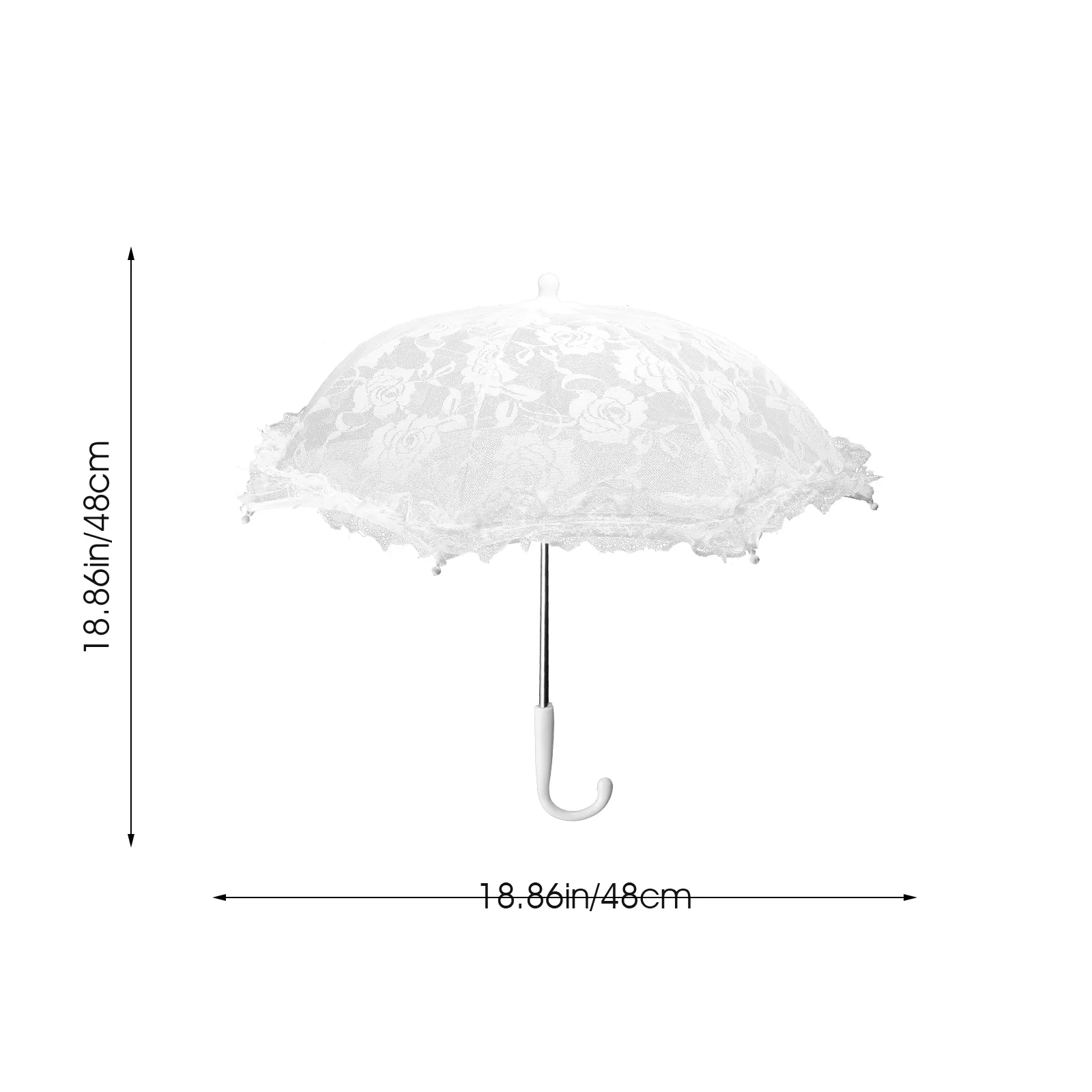 Prop Umbrella Embroidery Parasol Elegant Craft Bride Lace Ornament White Decorative Room Performance Mini Wedding Trim Lolita